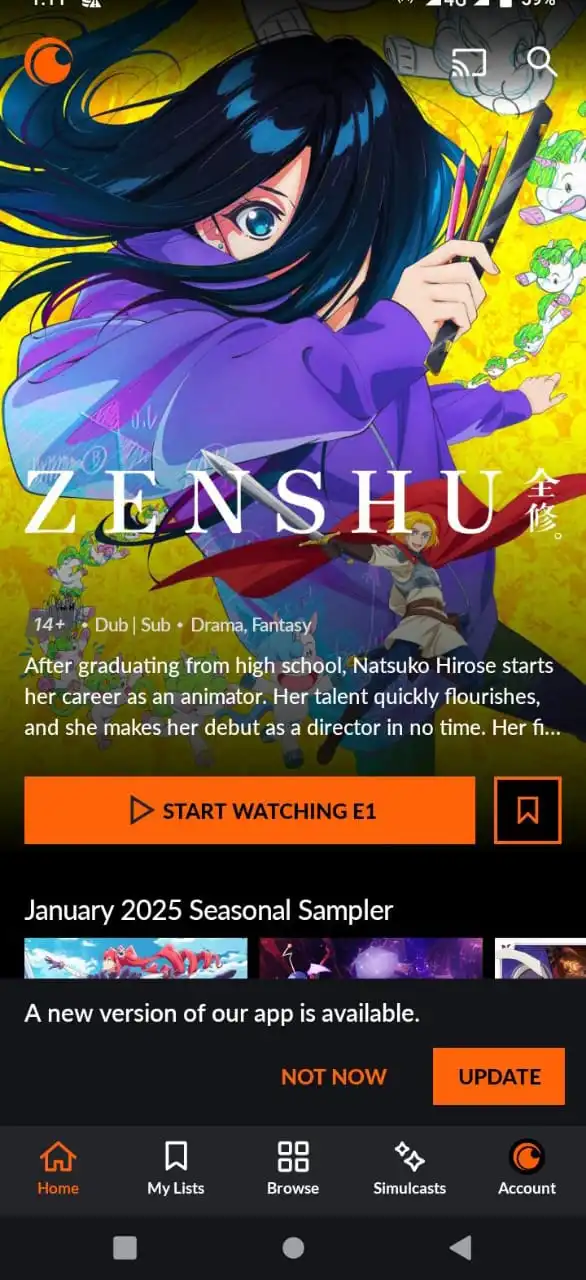 Login to Crunchyroll dashboard