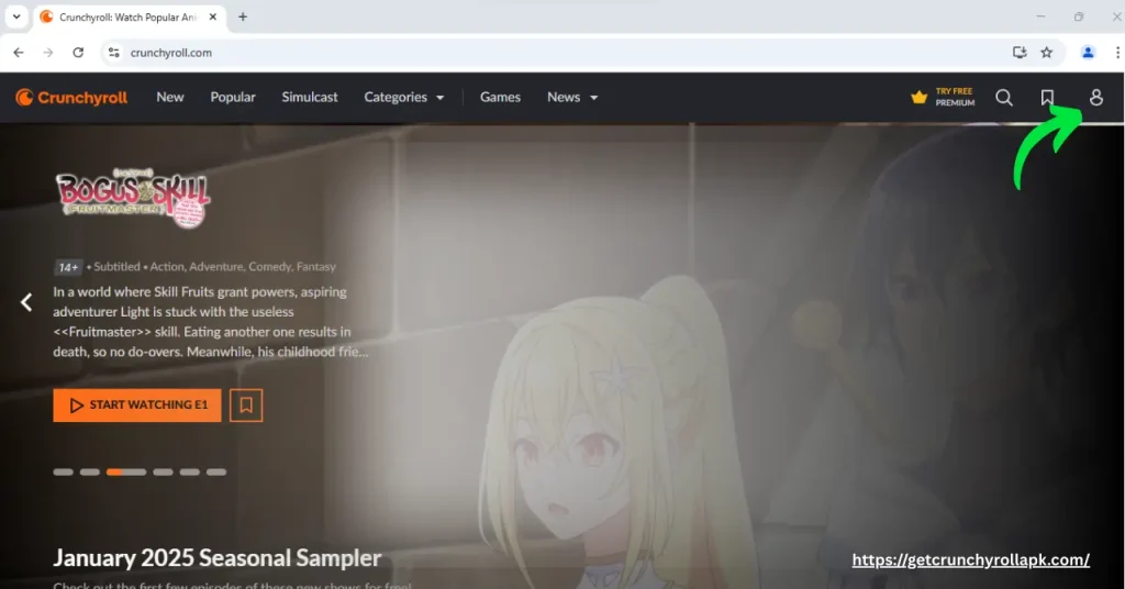 Crunchyroll premium apk screen shot 1