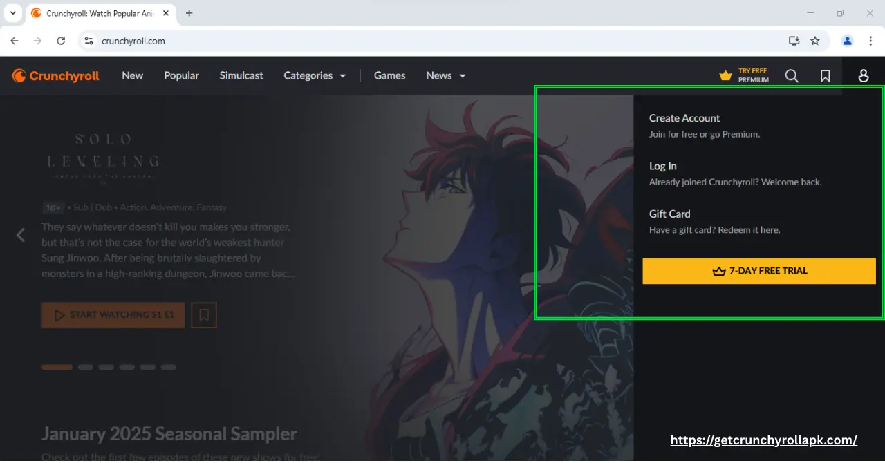 Crunchyroll premium apk screen shot 2