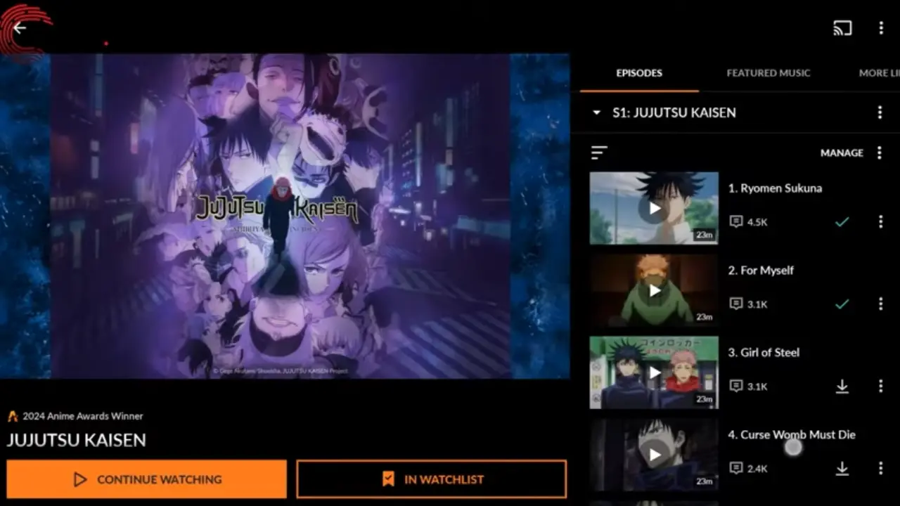 Crunchyroll premium apk downloads button
